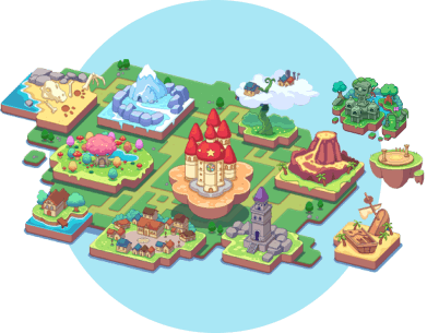 Prodigy Math world map overview. 